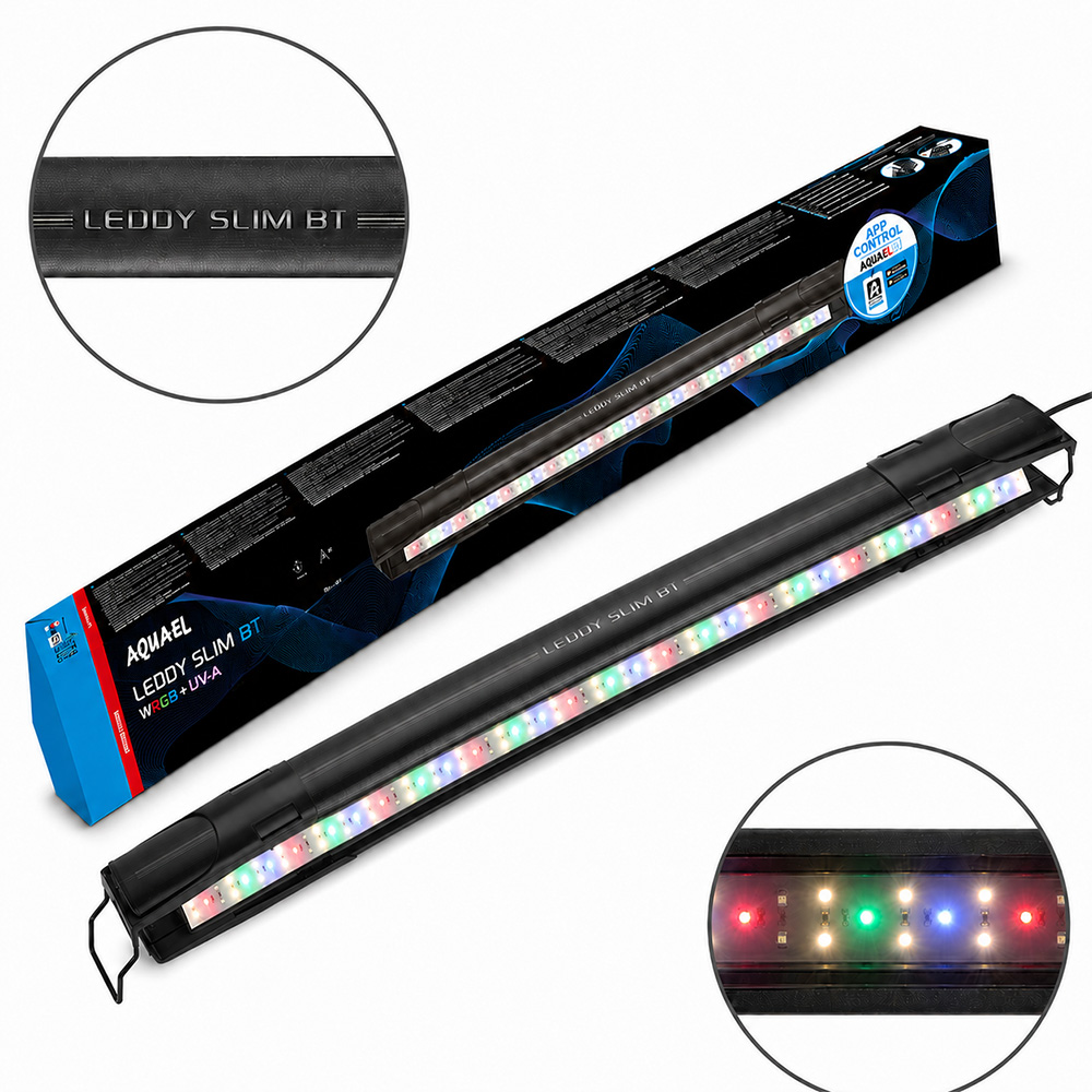 Aquael Leddy Slim BT 560 18W Czarna Lampa LED WRGB+UV do Akwarium 60-80cm.jpg